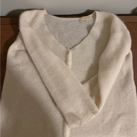 Sezane Cream Cardigan Sweater - Picture 3 of 5